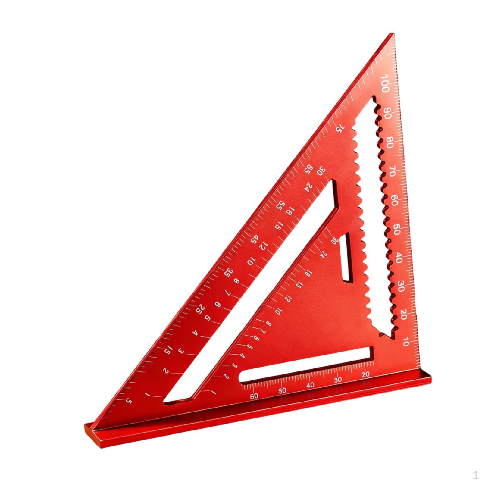 

Triangle Ruler Carpenter Marking Tool Multipurpose Clear Scale Practical Measuring Gauging for S