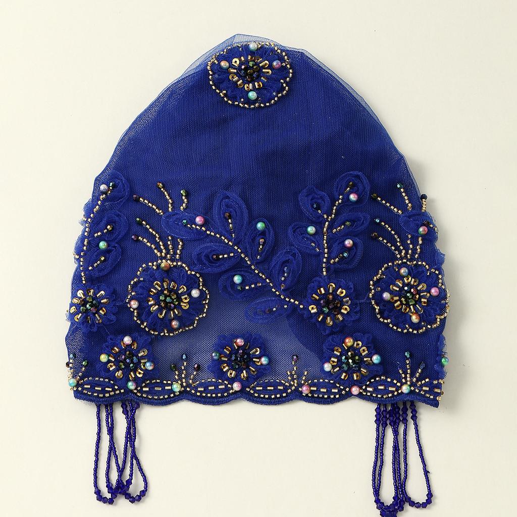 Muslim Rhinetone Lace Inner Cap Elastic Islamic Headwear for Women Prayer Cap Head Cover