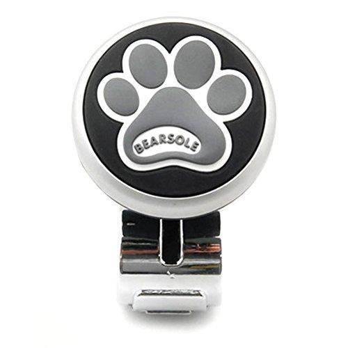 Rubber Silicone Power Steering Wheel Spinner Knob, Easy Installation for All Vehicles, Car Accessories (Gray)