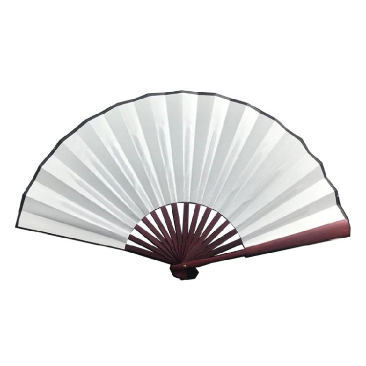 

8Inch Cloth Hand Fan Bamboo Folding Fan Handheld Wedding Fans Folded Fan for Home Office Decorations DIY Supplies 8 inches білий