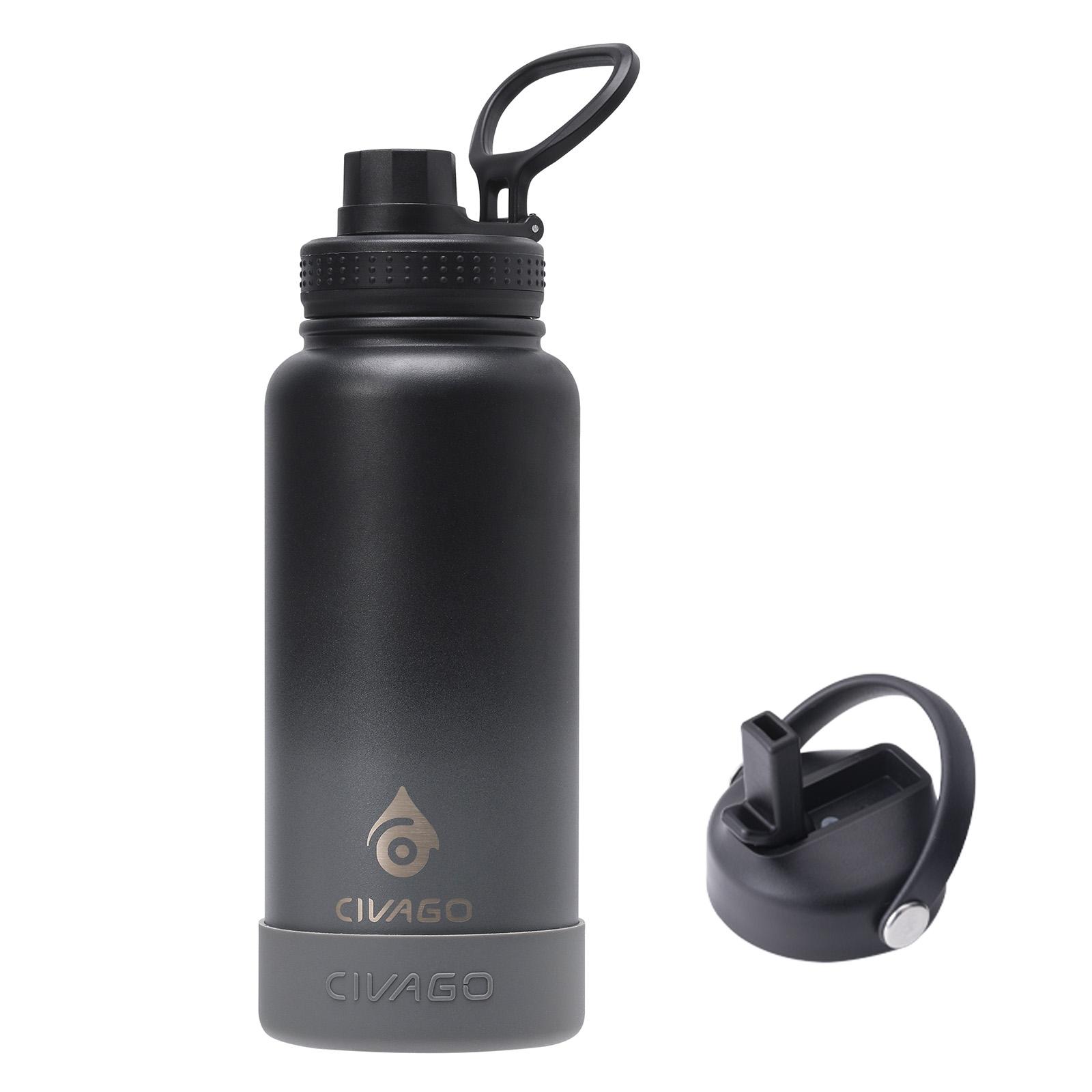 

32oz Insulated Water Bottle | Stainless Steel Tumbler with Leak-Proof Lid | BPA-Free C0LD 24Hrs | Double Wall Vacuum Flask 901-1000ml