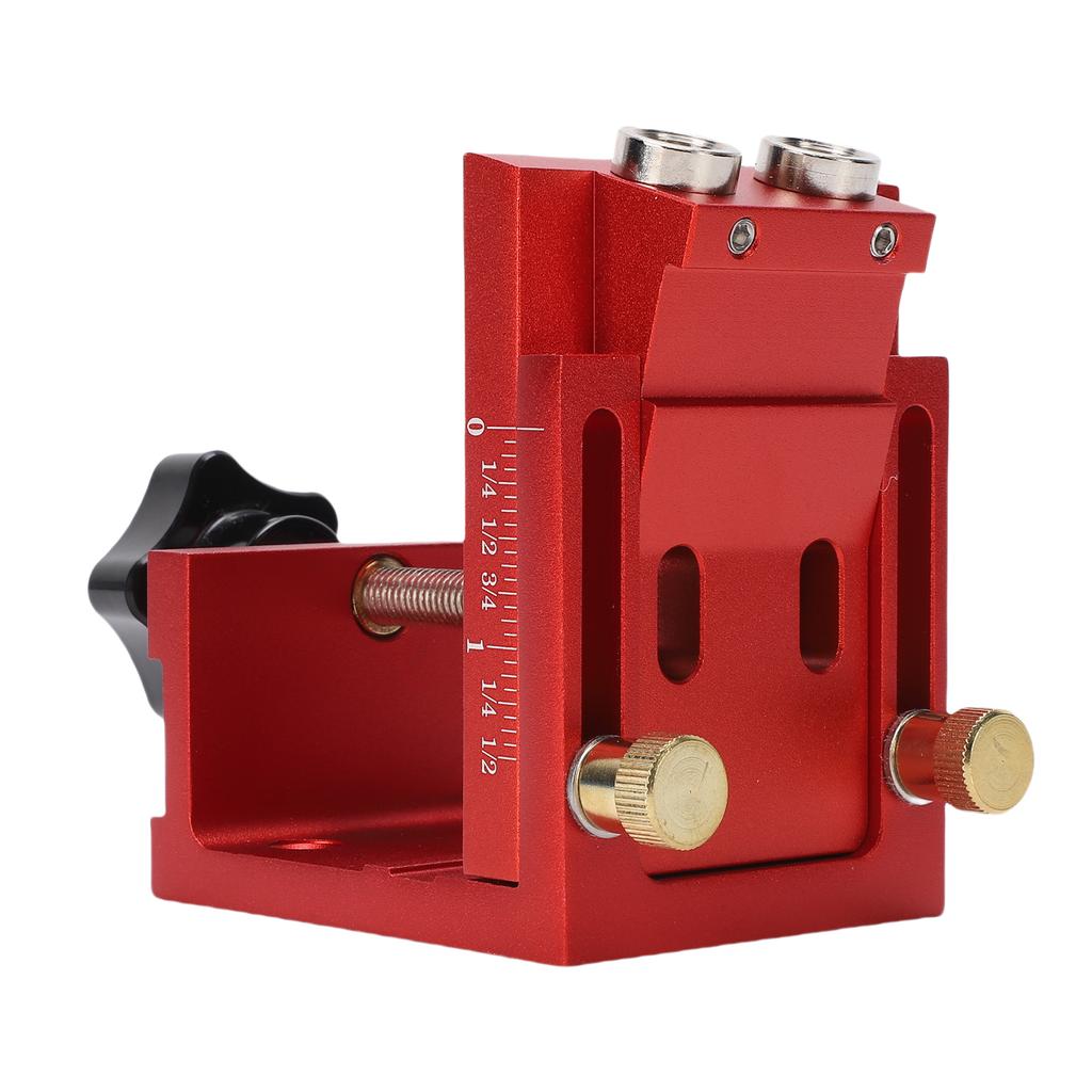 Inclined Hole Drilling Positioner,     Hole Jig Kit, 15 Degrees  Angle Aluminum Alloy Woodworking Drilling   for Cabinet, Furniture 