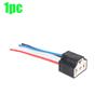 H4 Automotive Headlight Bulb Holder Ceramic Three-pin Socket Headlight Connector Replacement Repair Bulb Holder Connector Plug