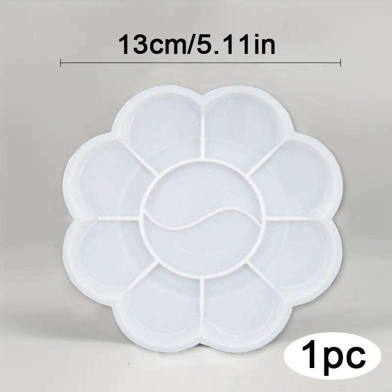 1-5pcs Painting Palette, 18 Wells Plastic Paint Tray Pallet Reusable Flower Paint Palette for Artists Acrylic Watercolor Oil