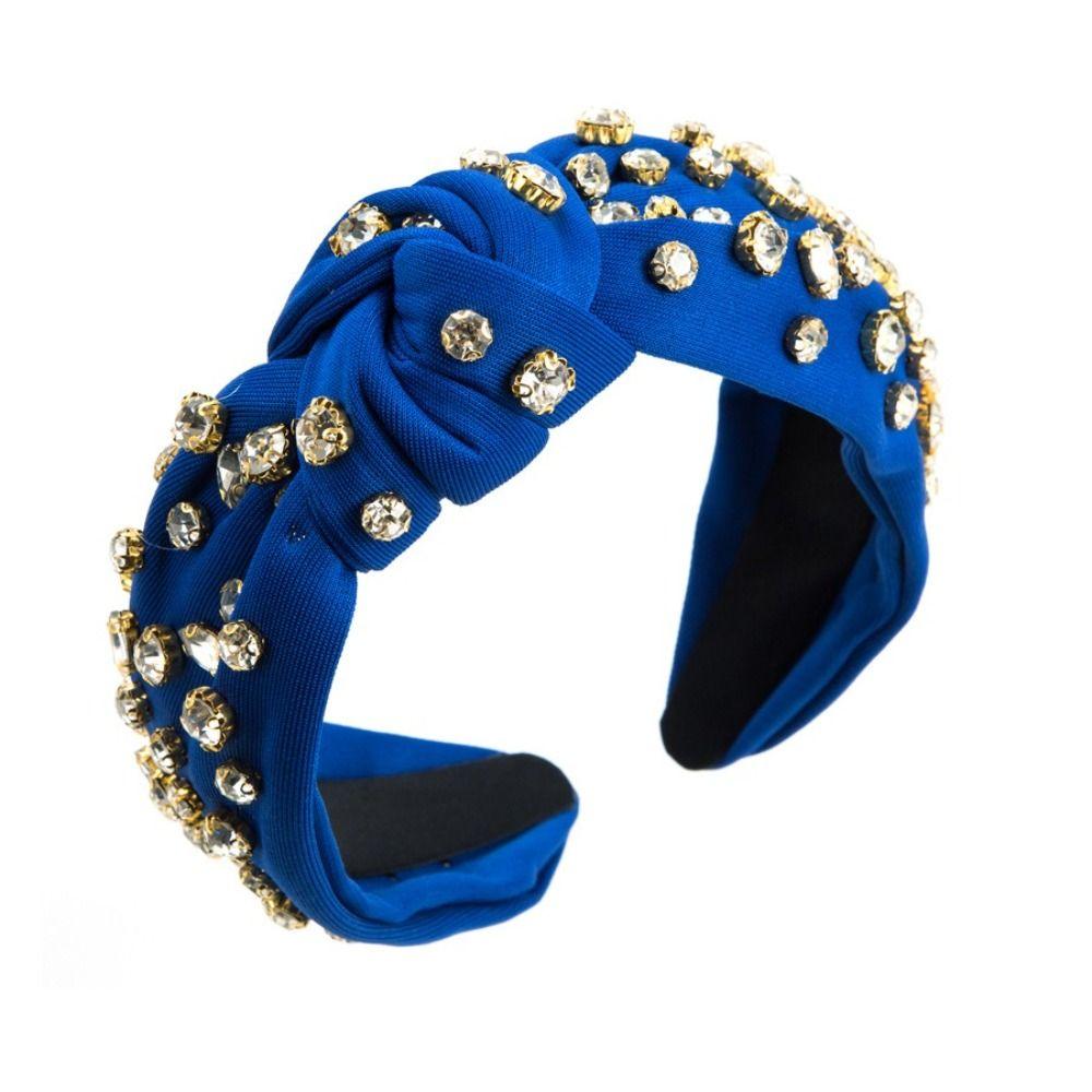 Full Diamond Knotted Headband Exaggerated Design Rhinestone Headband Women's Hair Accessories