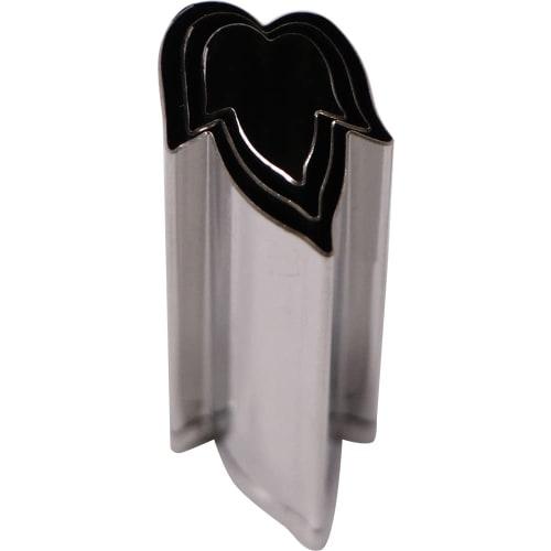 Takamori Stainless Steel Cake Cutter, 3-Piece Set, Made In Japan, Morning Glory Design, for Commercial and Home Use, Japanese Cuisine, Confectionery,