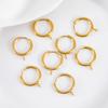 2pcs 10pcs 20pcs Stainless Steel Hoop Earring Hook Connector Women French Earring Settings Punk Hiphop Bijoux DIY Jewelry Making