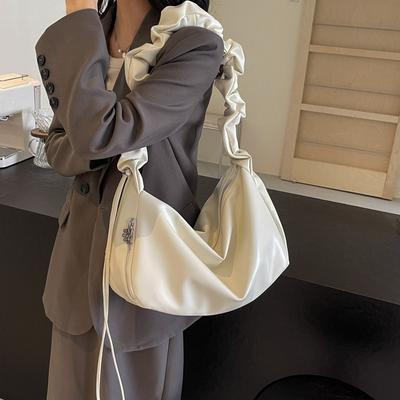 Premium Pleated Cloud Bag Women's New Trendy Fashion Dumpling Bag Large Capacity Commuter Shoulder Messenger Bag