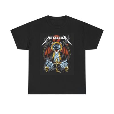 Metallica T-Shirt Vintage Rock Retro Metal Grafik Unisex Schweres Baumwoll-Tee