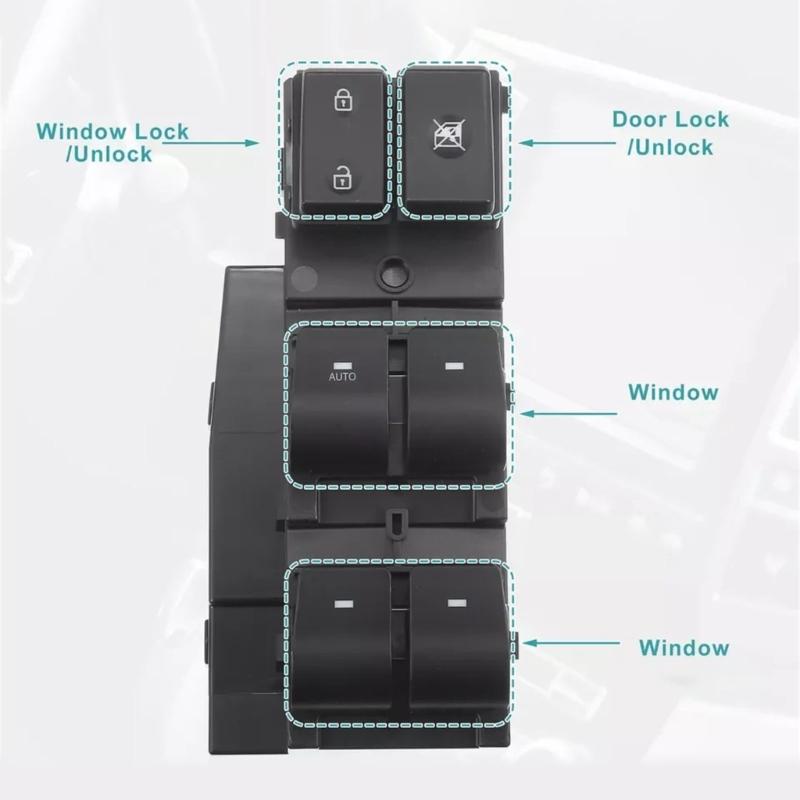High Reliability Electric Window Switch Glass Lift Button Regulator Front Left Driver Side for 93570-F20004X 93570-F2000