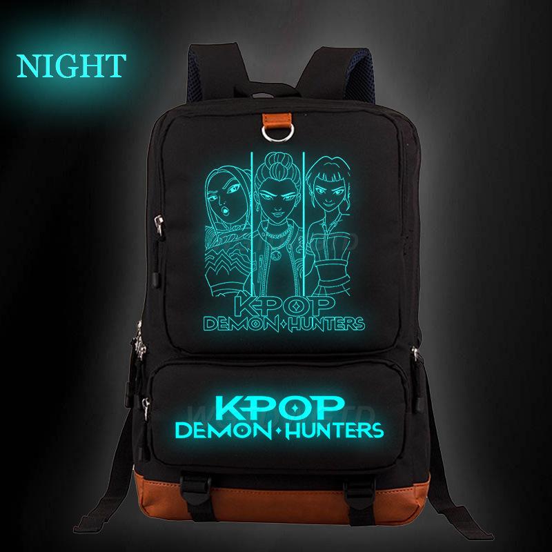 KPop Demon Hunters Personalized Print Korean Version Luminous Schoolbag Student Outdoor Travel Backpack