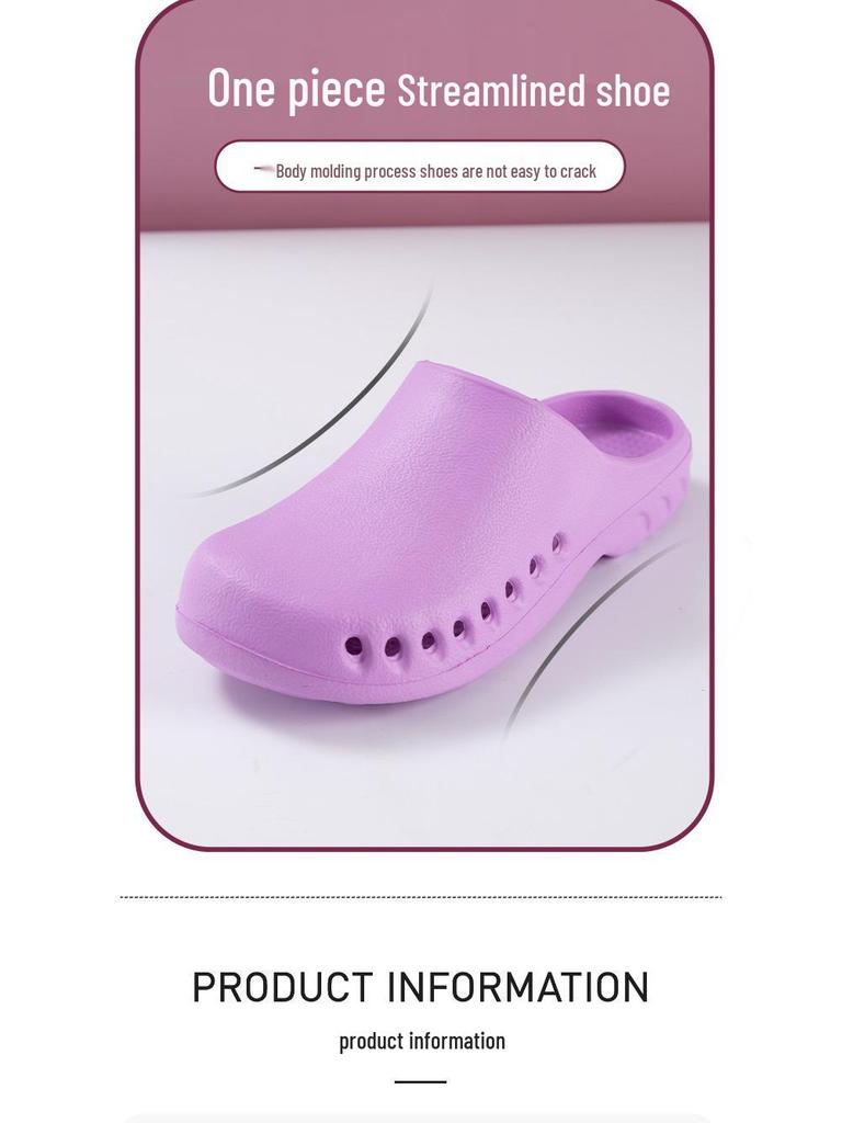 Waterproof Non-Slip Surgical Shoes for Doctors and Nurses – Closed-Toe Protective Slippers for Hospital, Laboratory, and ICU Use