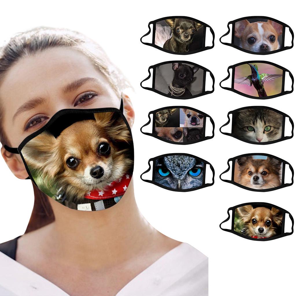 1PC Adult Printed Funny Face Outdoor Washable Breathable Cycling Mask