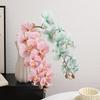 Premium 9-Head French Phalaenopsis Orchid Artificial Flower, Tactile Film, Home Decor, Vase Arrangement, Shooting Prop