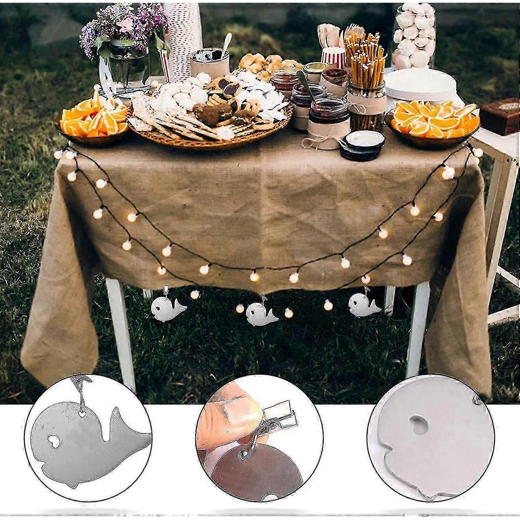 Pack Heavy Duty Stainless Steel Tablecloth Weights With Clips For Party, Picnic, Garden, Kitchen, Wedding, Indoor, Camping