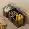 1 Pcs Kitchen Garlic Ginger And Onion Transparent Storage Basket Wall-Hanging Small Wall-Mounted Storage Box Storage Rack