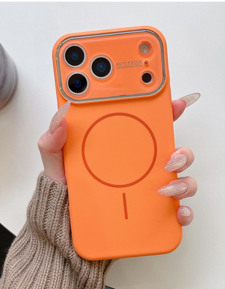 iPhone 16 Pro Magnetic Case with Integrated Lens Film, Drop Protection, and Wireless Charging Compatibility