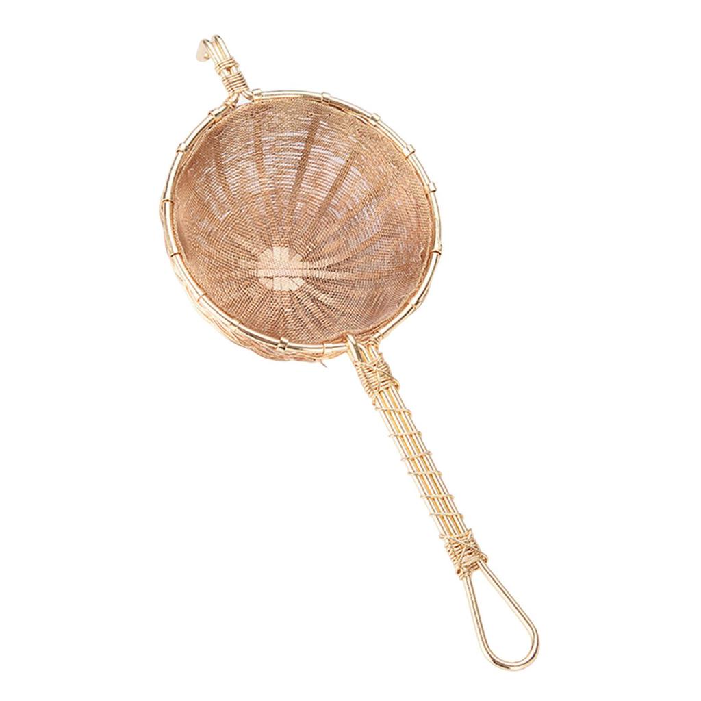 Brass Tea Strainer Practical Lightweight Sturdy Creative Mesh Tea Filter for Kitchen Hotel Household Living Room Loose Leaf
