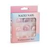 108Pcs Summer Fake Toenails Nude Color Short Press On Toe Nails White French Tip Full Cover False Nails Extensions DIY Manicure