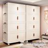 European Style Folding Storage Cabinet for Clothes, Bags, Snacks, and Drinks - No Installation Required