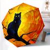 1pc Black Cat Moon Automatic Open/close Folding Umbrella, Compact Portable Travel Umbrella,Durable Construction Yy250814200