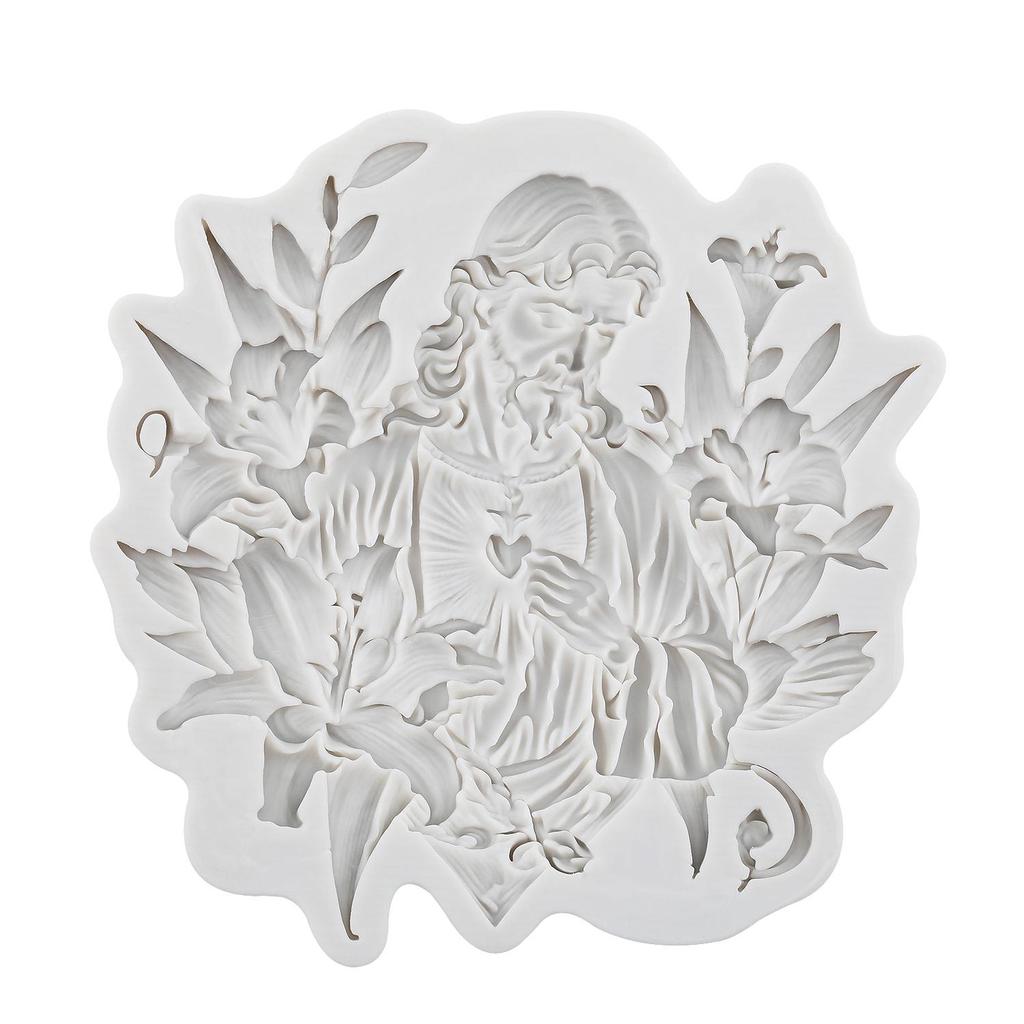Jesus Silicone Molds Jesus Fondant Mold Cake Decorating Tools Cupcake Topper Candy Chocolate Gumpaste Mold