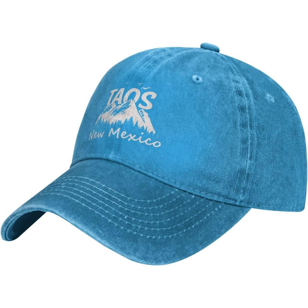 Taos New Mexico Mountain Graphic Washed Baseball Cap Retro Distressed Dad Hat Casual