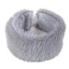 Thick Faux Furs Headbands Hat Windproof Hairband for Winter Warmth Comfortable Open Top Elastic Headwrap for Outdoor 2PCS