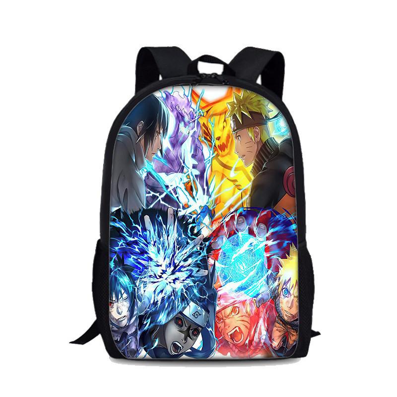 Naruto Uzumaki Kinderrucksack Mit Großem Fassungsvermögen Und Wasserabweisendem Nylon Für Schule Und Reisen