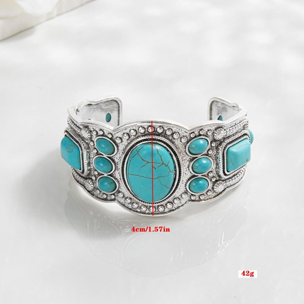 Vintage French Ethnic-Style Turquoise Bohemian Women's Bracelet