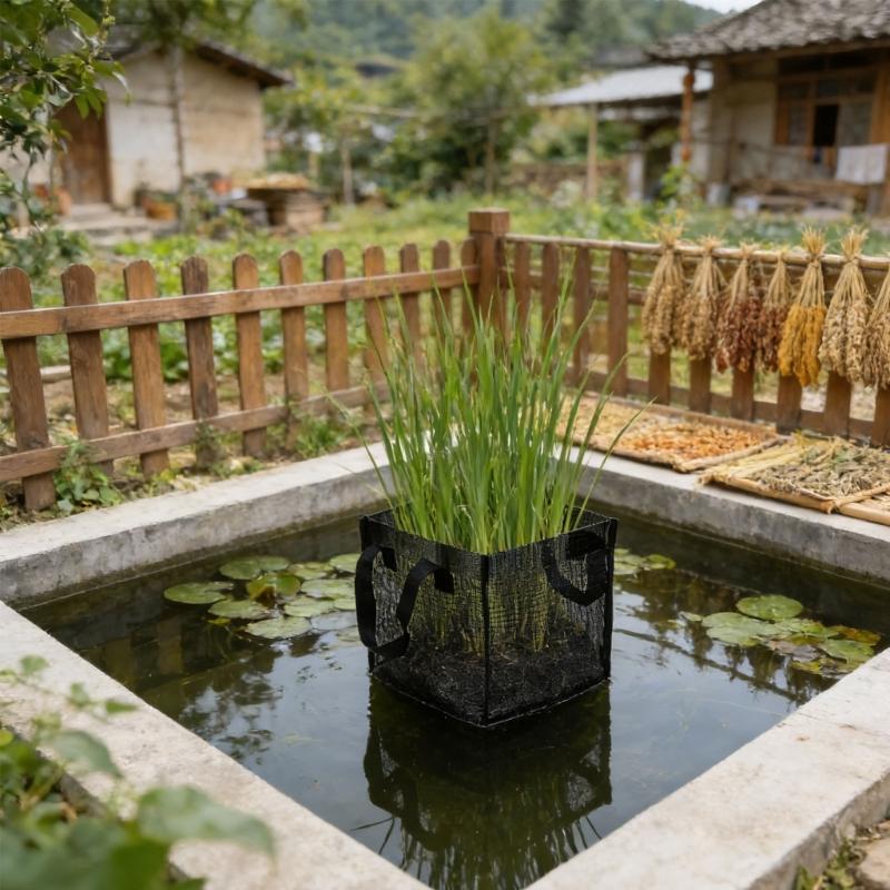 Heavy Type Meshes Plant Baskets with Stable Handle Water Garden Planting Bags for Pond and Water Gardens