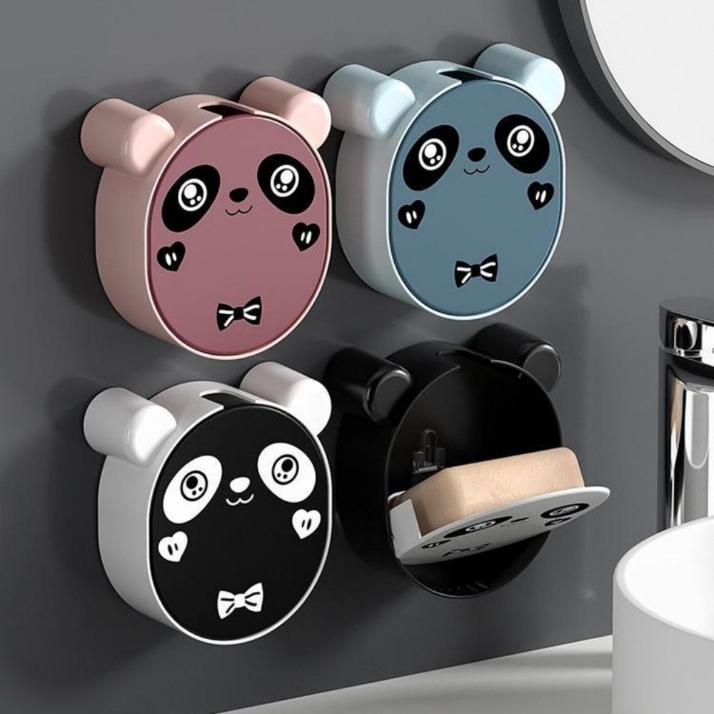 Cute Soap Rack, Wall-mounted Soap Rack, No-hole Soap Rack, Automatic Drainage Soap Tray for Shower, Bathroom, Bathtub and Kitche