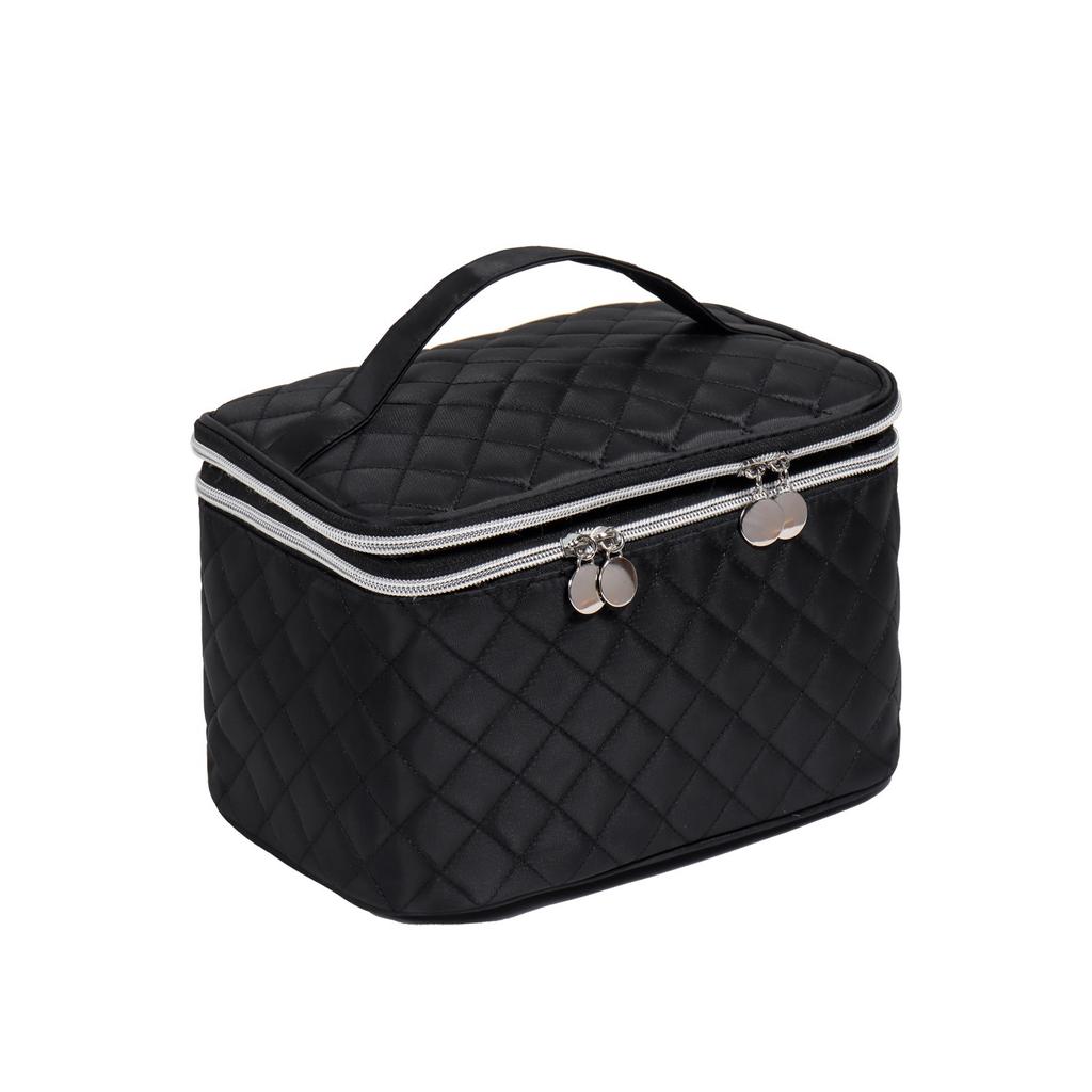 PU Waterproof Travel Makeup Bag Handheld Cosmetic Organizer Bag Premium Portable Large Capacity Washbag