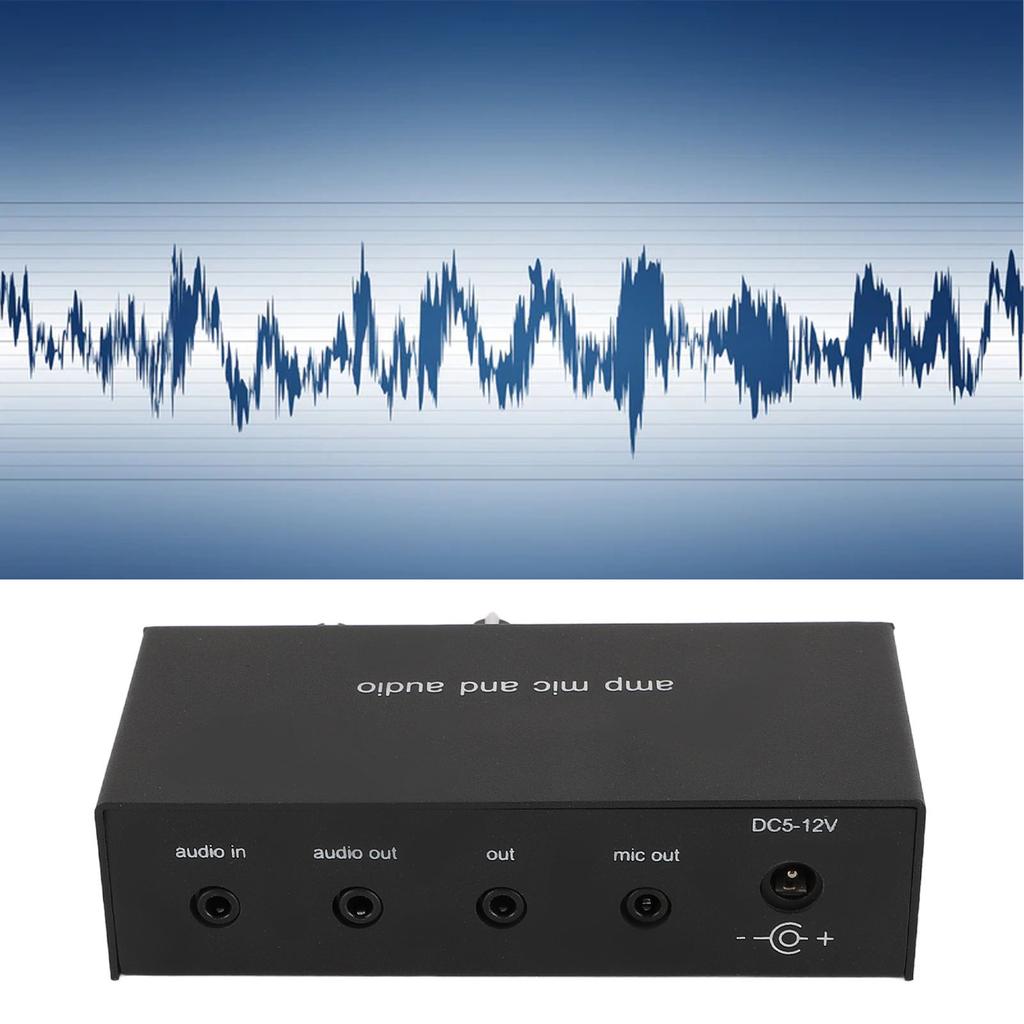 Stereo Sound Preamplifier Aluminum 3 Output Ports 6.5mm Dynamic Microphone 3.5mm Microphone Condense