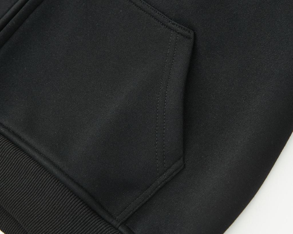 RDT Menswear Boxy Short Thickened Hoodie - Heavyweight Loose Fit Solid Color Sweatshirt