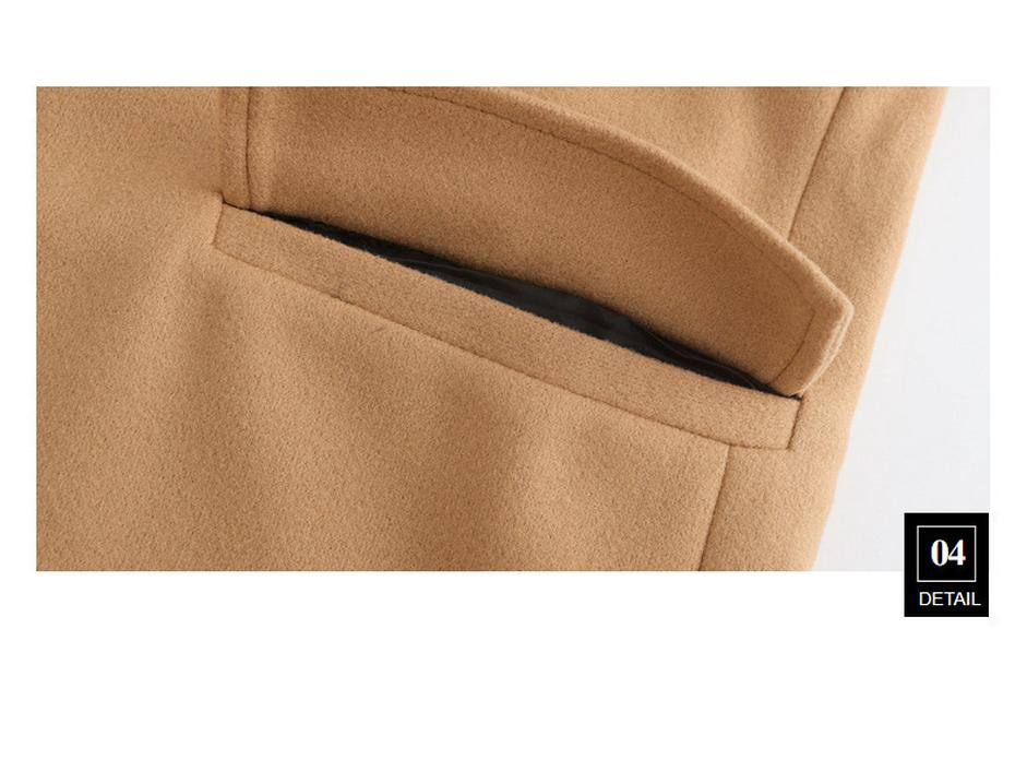 Palton de Lână Trendy cu Mânecă Lungă pentru Bărbați - Îmbrăcăminte Exterioară Toamnă/Iarnă