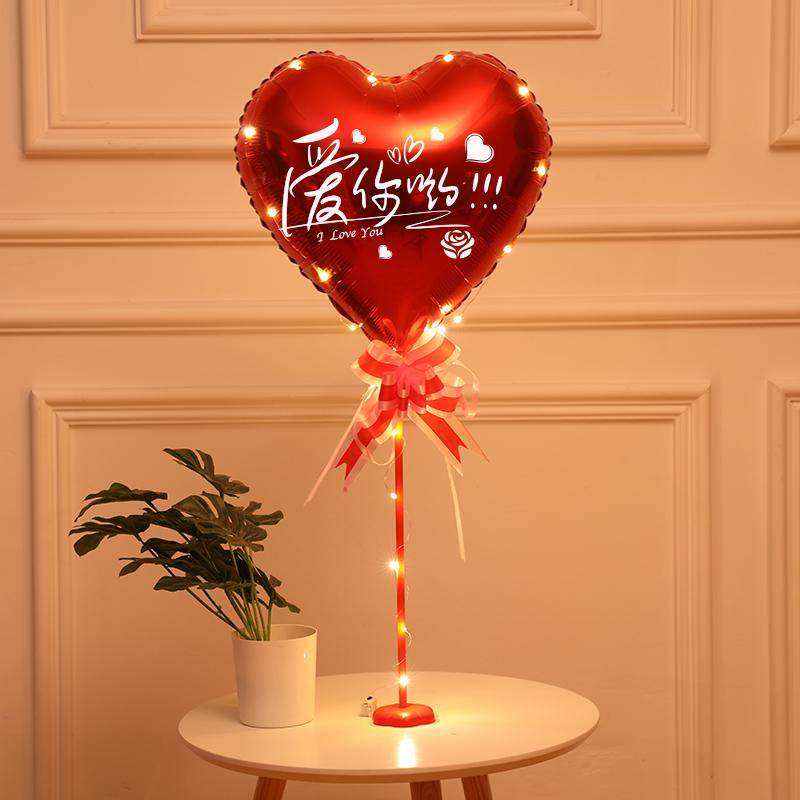 Leuchtende Ballons für Valentinstag, Heiratsantrag, Geburtstag & Liebesgeständnis Deko - Innen/Außen