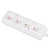 Quadruple Socket 16A 250V Detachable B/U White - Vt-302-0040