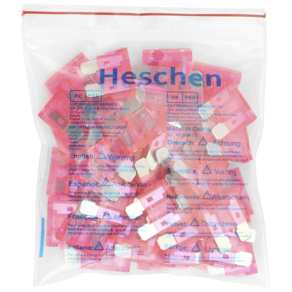 Heschen 25pcs Standard Fuse ATC-4 Auto Assorted Car Truck 4A Pink