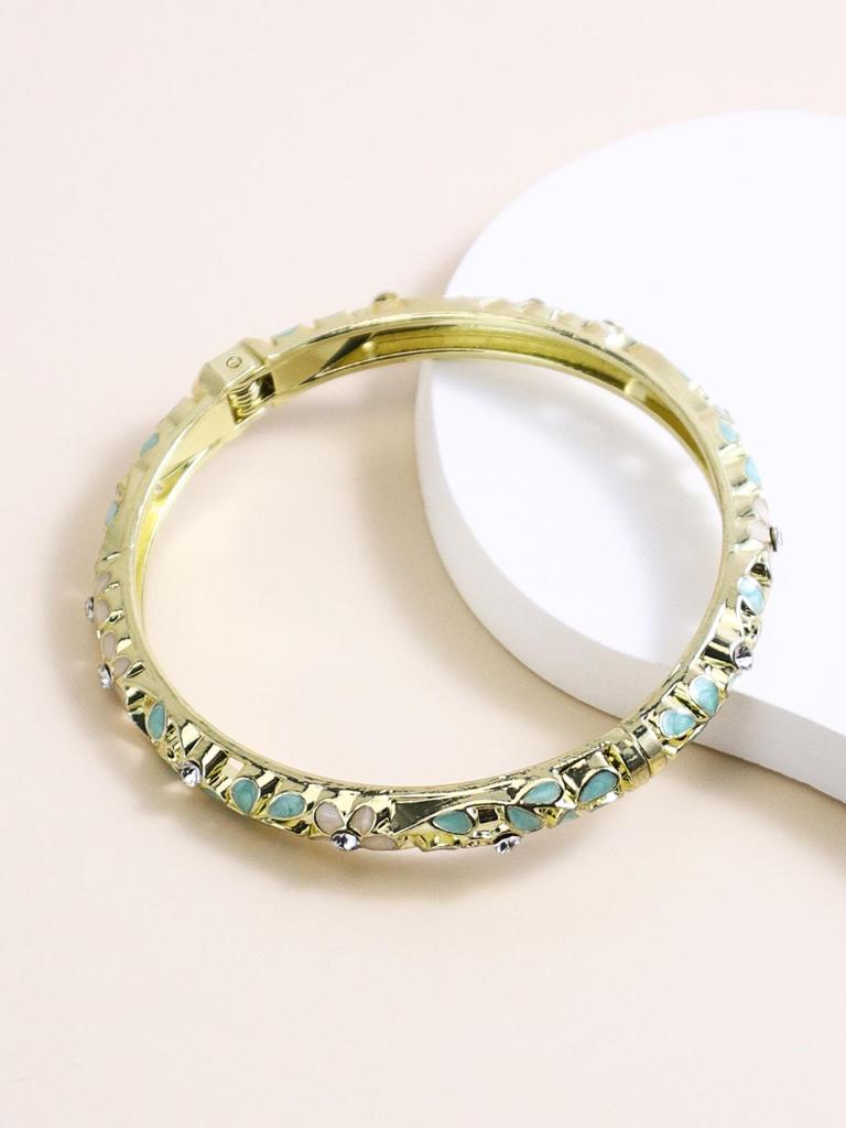 Elegant Retro Cloisonné Bracelet: Palace Style with Drip Oil Finish