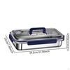 Stainless Steel Lunch Box Food Container Rectangle Stackable Lightweight Refrigerator Storage