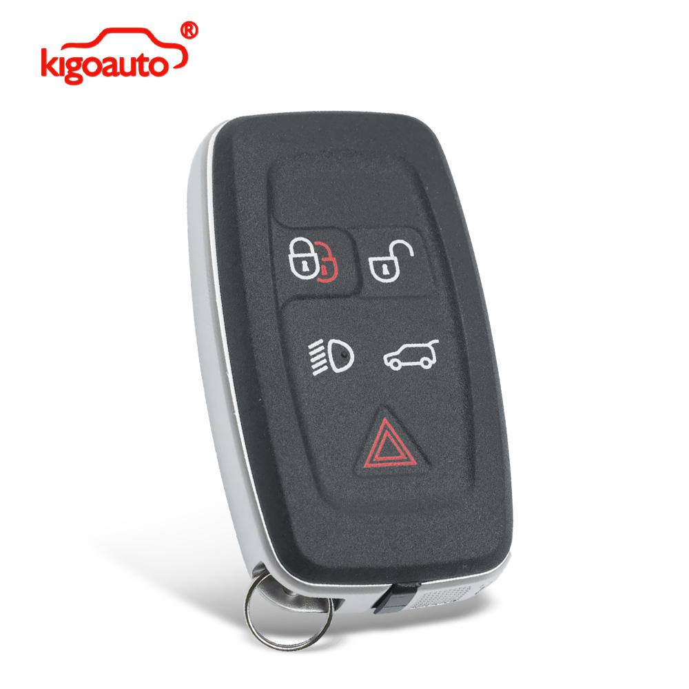 Kigoauto Smart Key Case 5 Button for Landrover Range Rover Sport LR4 2010 2011 2012 FCC KOBJTF10A P/N AH22-15K601-AD