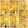 Rabbit Mid-Autumn Wooden Lantern Glowing Chinese Style Handheld Lantern Handmade DIY Portable Flower Lantern Girl