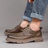 Casual Leather Shoes Men's Spring Trend Tooling Board Shoes Versatile Low-top Retro Men's Single Shoes