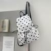 Sac à dos en nylon à pois pour femme grande capacité rabattable voyage extérieur niche loisirs tendance sac d'école femme