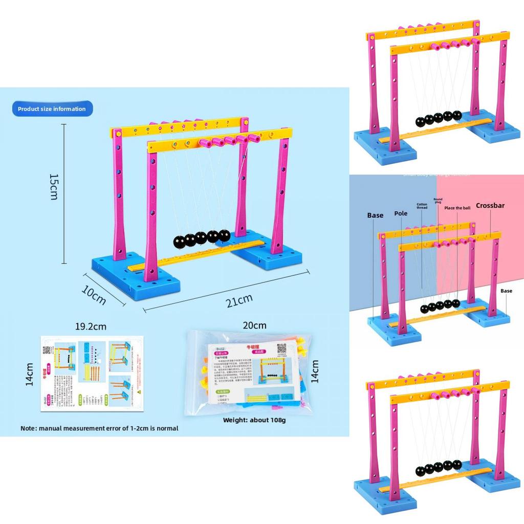 Physics Science Experiment Kit With Diy Newtons Cradle For Middle School Students Educational Toy