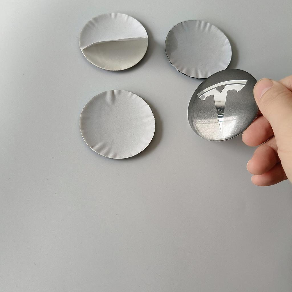 4PCS/Set 56MM/57MM Wheel Hub Caps Center Cover Emblems Sticker Cap For Tesla Model 3 Y S X Multiple Colour