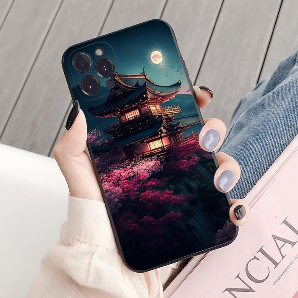 Japanese Aesthetic Mount Fuji Landscape Phone Case For iPhone 15 14 11 12 13 Mini Pro XS Max Cover 6 7 8 Plus X XR SE 2020 Shell