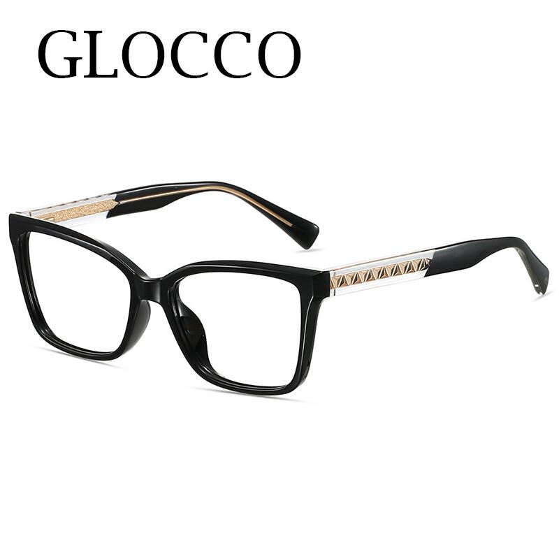 Eyeglass Frame Women's Vision Glasses Flexible Presbyopic Hinge Simple Optical Spectacle Square Geometric Spring Large Rectangular Anti-Blue Light