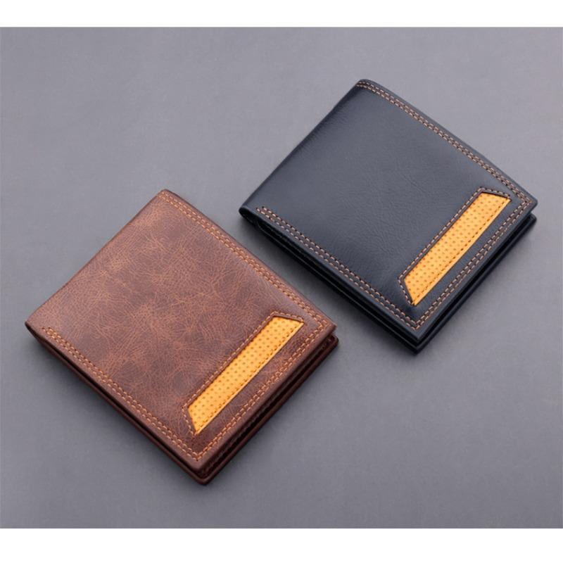 Wallet Men's Multi Slot Card Bag Fashionable Solid Color Wallet Horizontal Version Can Hold Driver's License